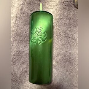 Starbucks Green Metal Tumbler